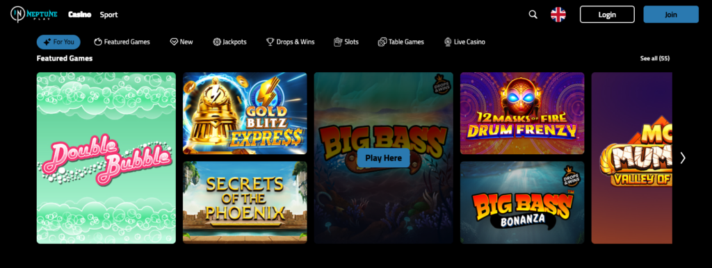 Neptune Play Casino Instant Withdrawals